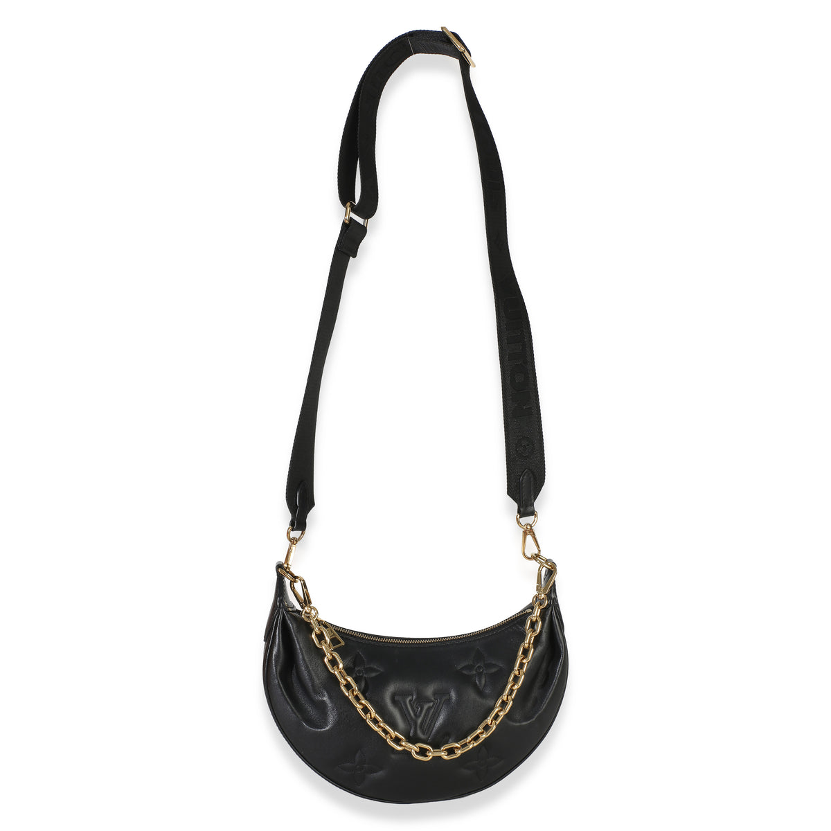 Louis Vuitton Black Calfskin Bubblegram Over The Moon Handbag 8