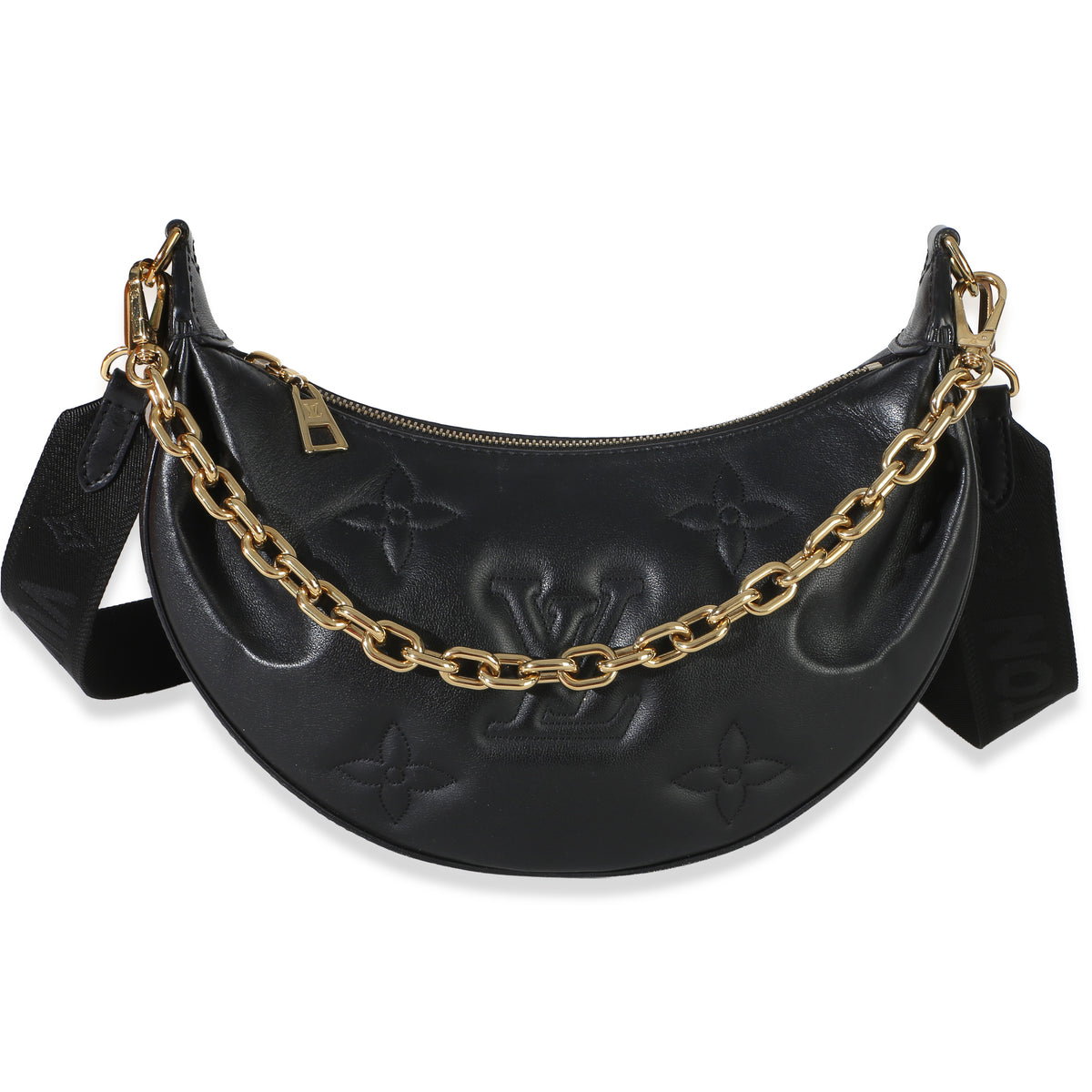 Louis Vuitton Black Calfskin Bubblegram Over The Moon Handbag id