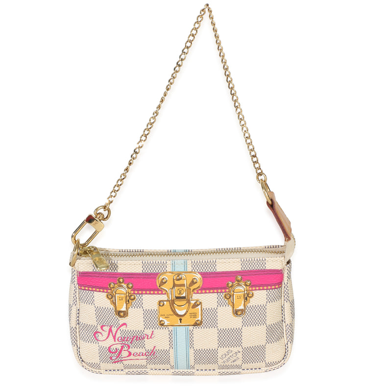 Louis Vuitton Damier Azur Canvas Summer Trunks Mini Pochette Accessoires Handbag id