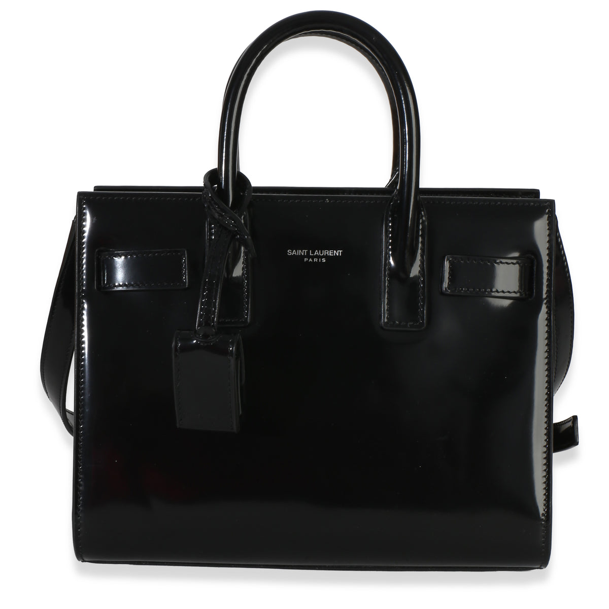 Saint Laurent Black Patent Nano Sac Du Jour Handbag id