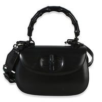 Gucci Black Monochrome Boarded Dyana Lux Medium Bamboo 1947 Top Handle Bag Handbag fv