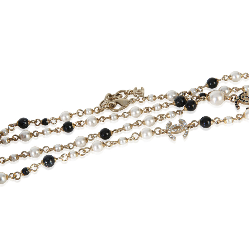 Chanel Gold Plated  2022 Faux Pearl CC Necklace id