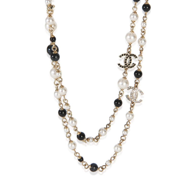 Chanel Gold Plated  2022 Faux Pearl CC Necklace id