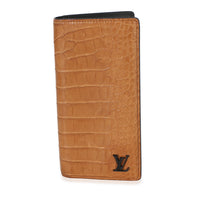 Louis Vuitton Tan Alligator Monogram Brazza Wallet Wallet fv