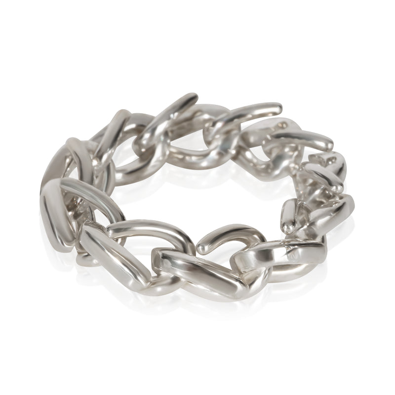 Tiffany & Co. Sterling Silver  Forged Link Ring fv