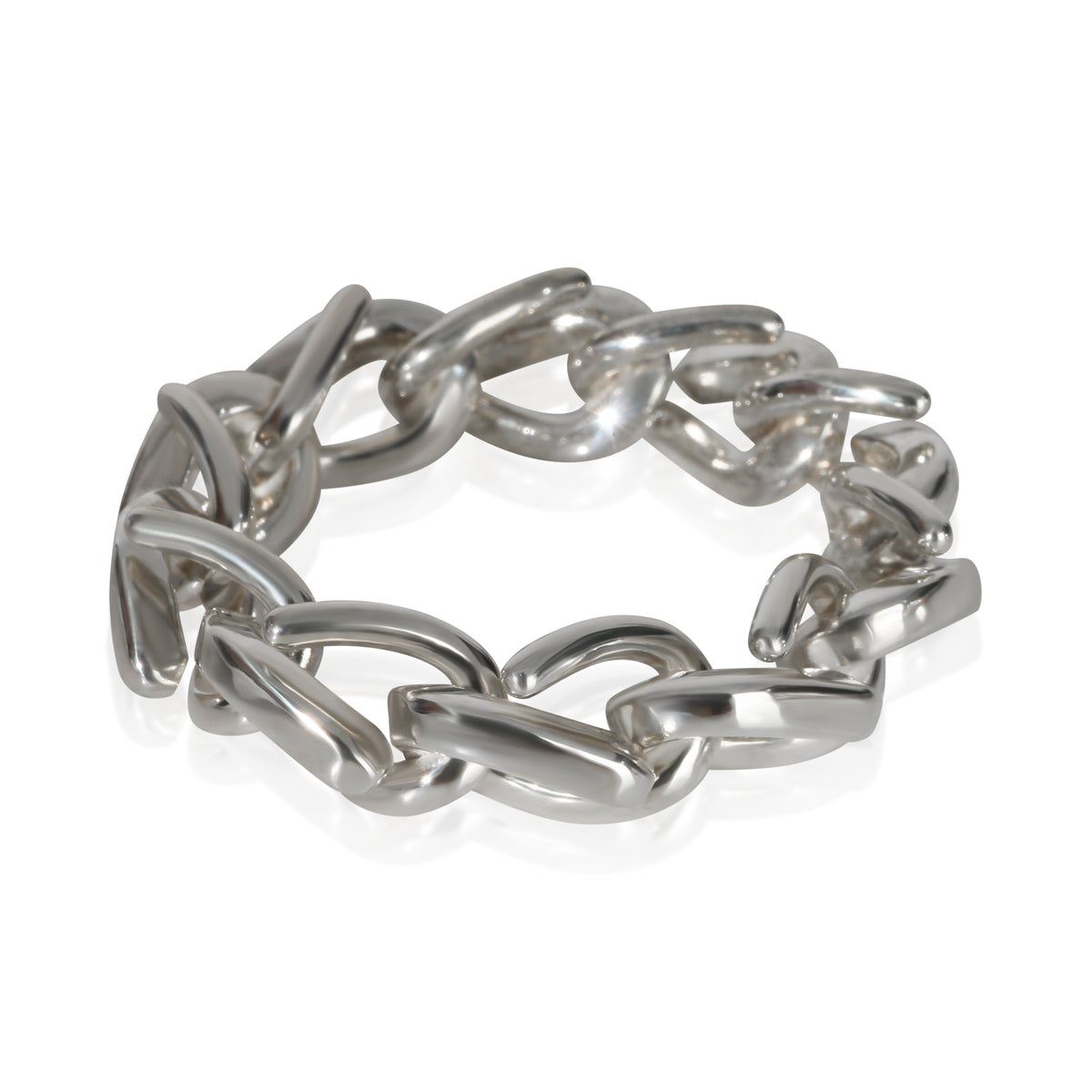 Tiffany & Co. Sterling Silver  Forged Link Ring 2