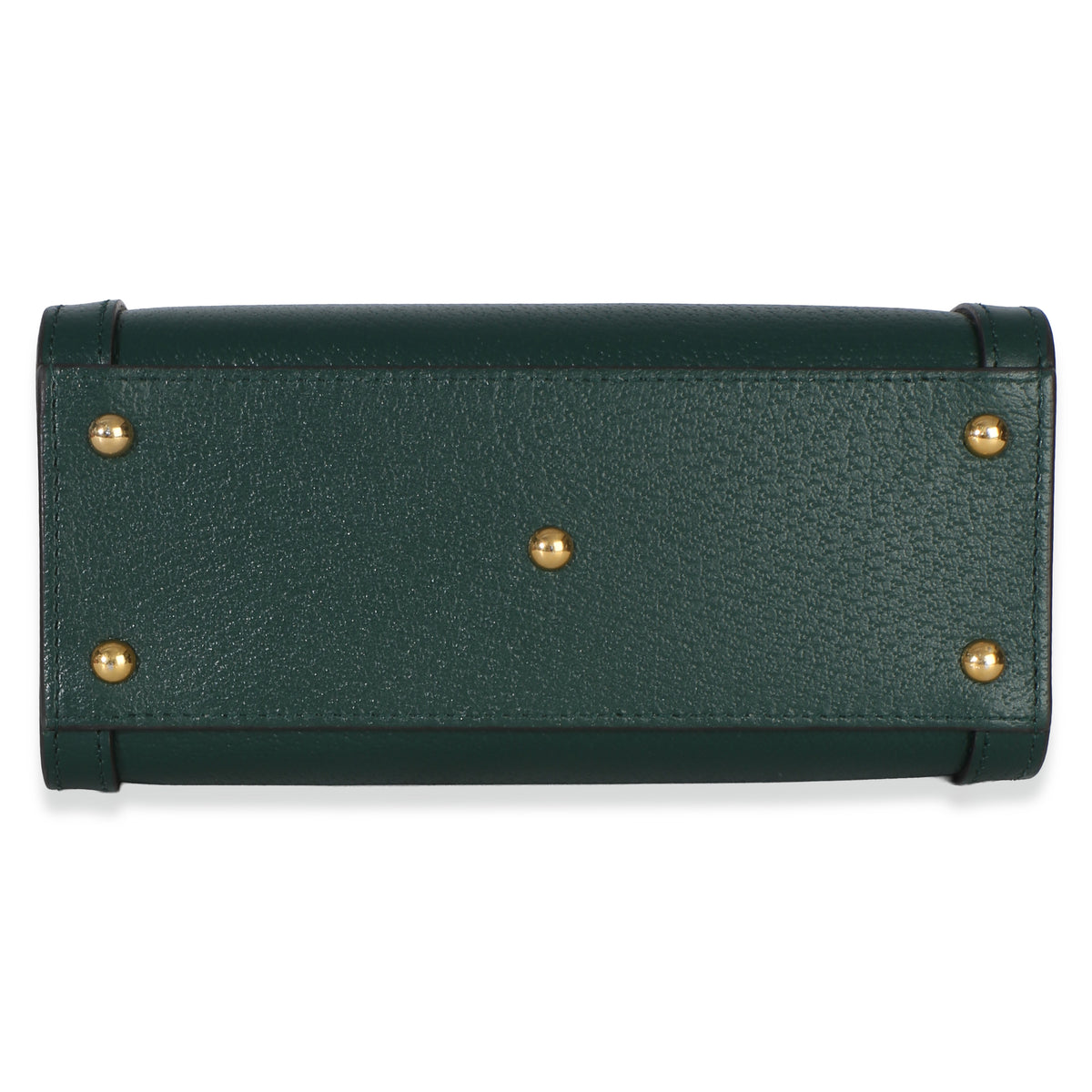 Gucci Dark Green Textured Dollar Calfskin Mini Diana Bamboo Top Handle Bag Handbag 5