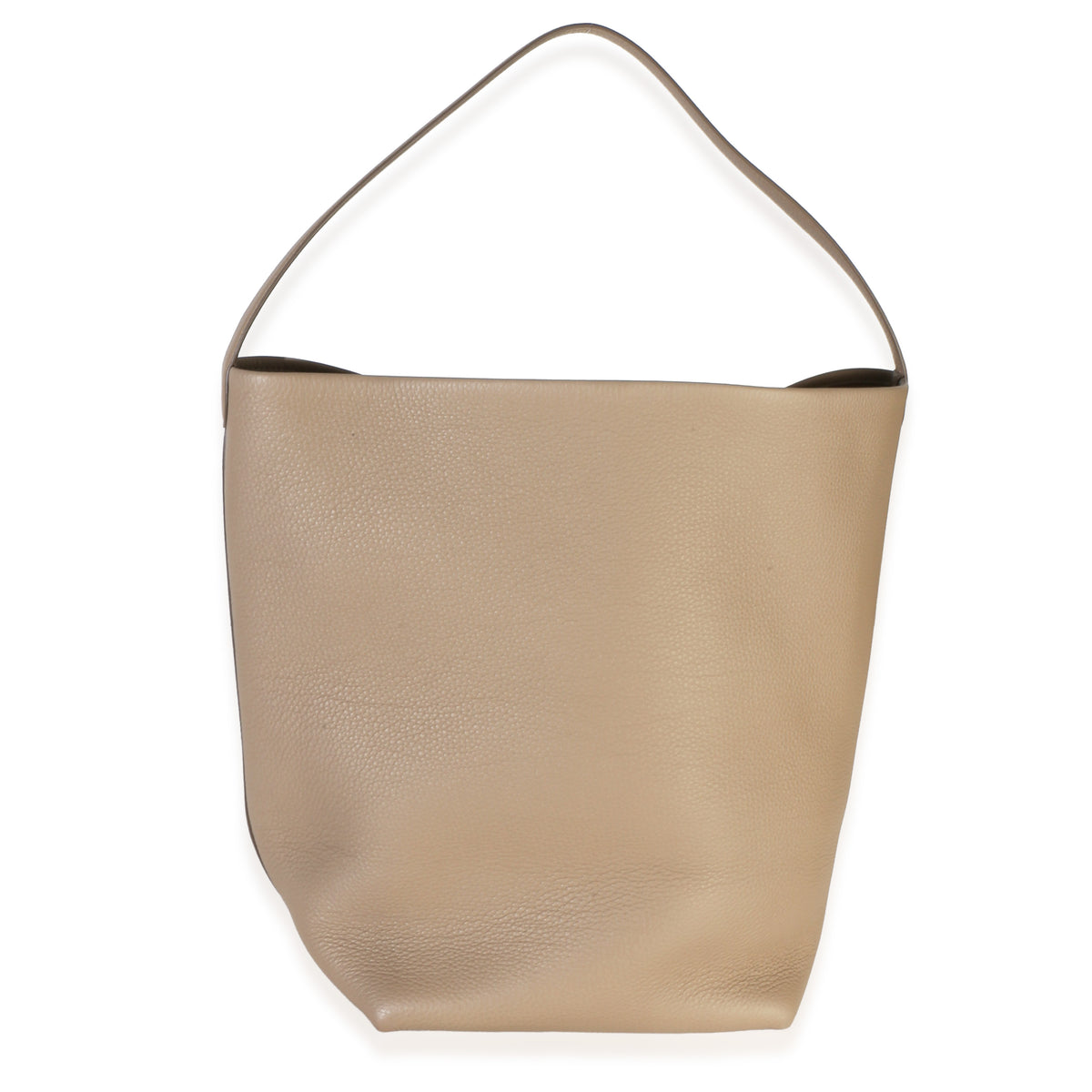 The Row Dark Taupe Grained Calfskin Large N/S Park Tote Handbag fv