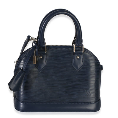 Louis Vuitton Navy Epi Alma BB Handbag fv