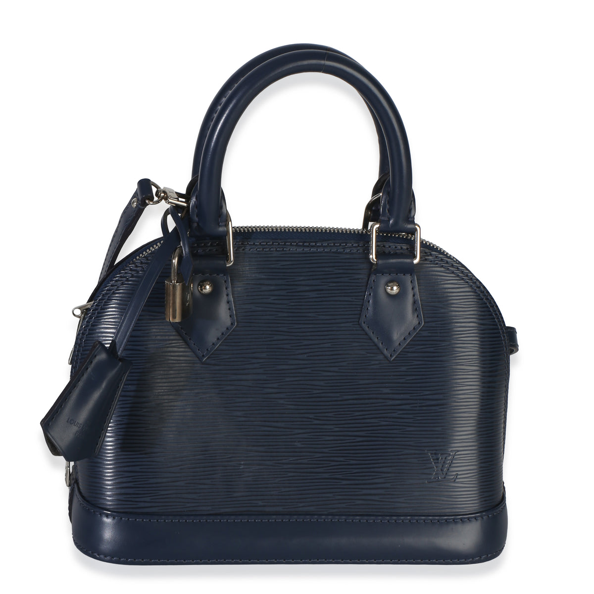 Louis Vuitton Navy Epi Alma BB Handbag fv