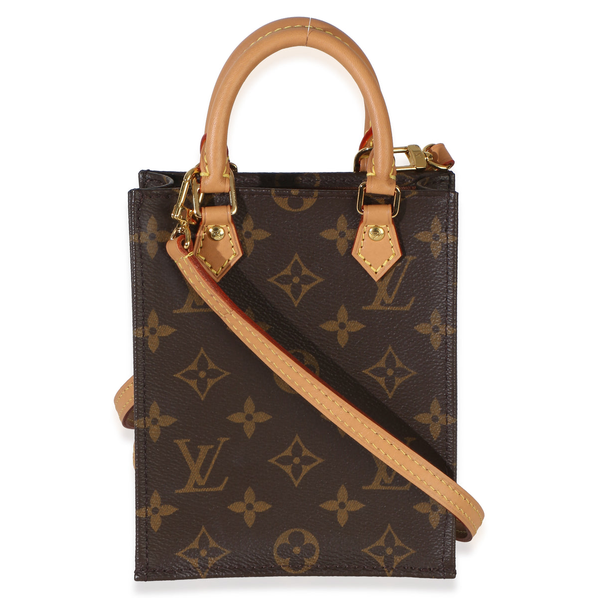Louis Vuitton Monogram Canvas Petit Sac Plat Handbag 4