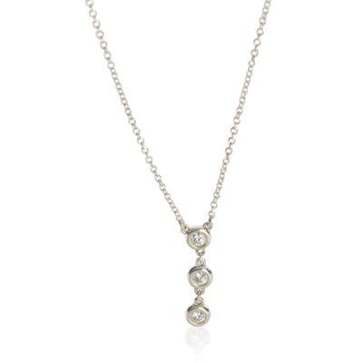 Tiffany & Co. Sterling Silver Diamond Elsa Peretti Diamond By The Yard Pendant fv