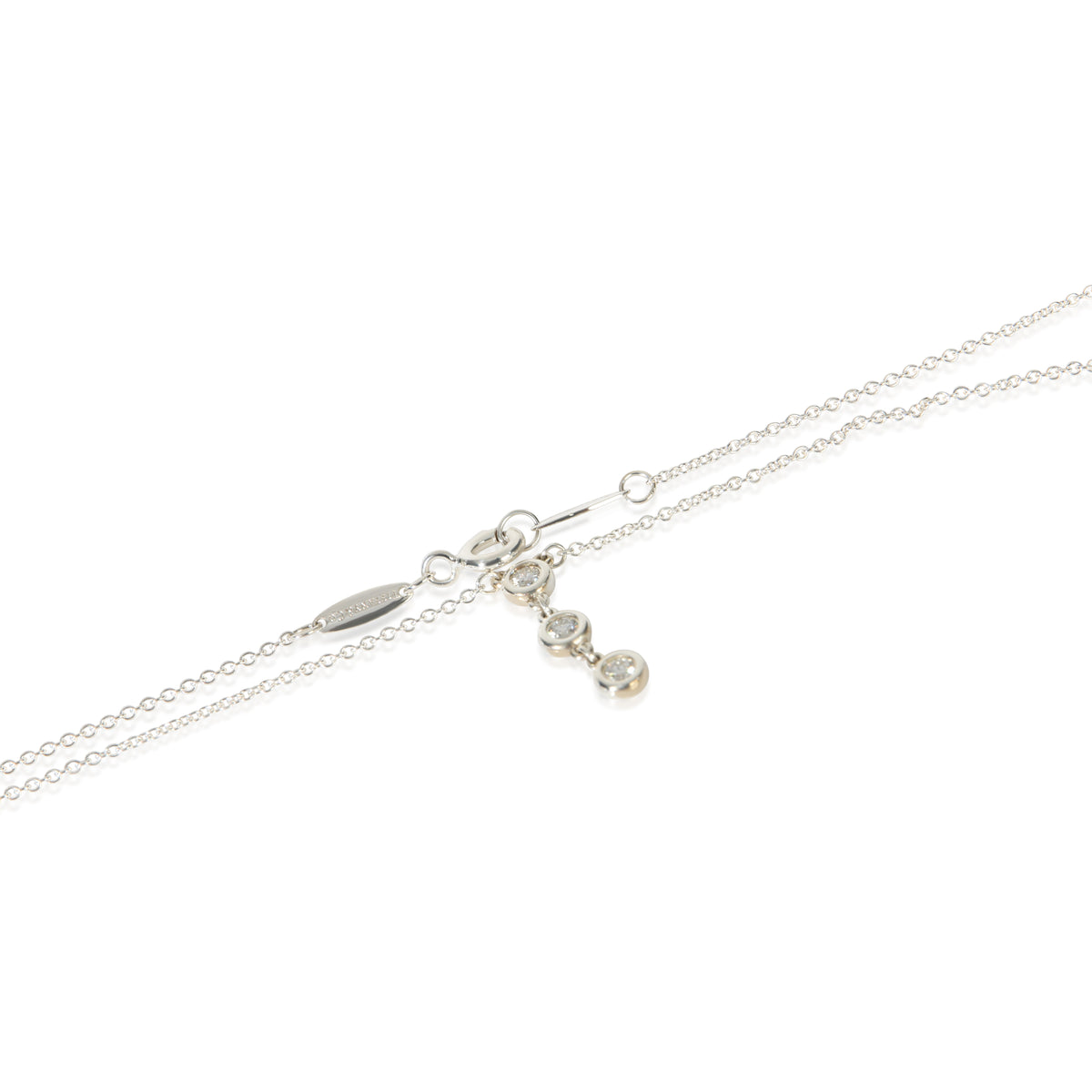 Tiffany & Co. Sterling Silver Diamond Elsa Peretti Diamond By The Yard Pendant 2