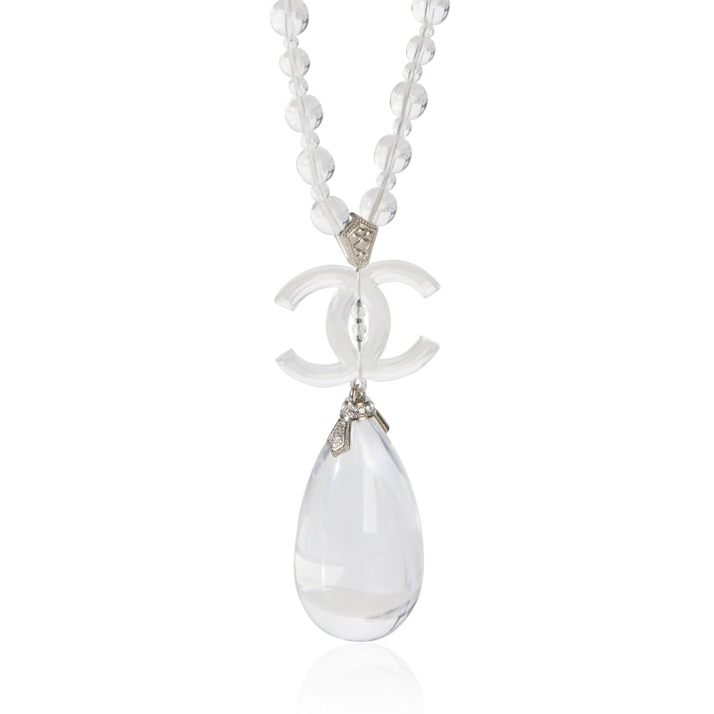Chanel 2018 Clear Resin Bead Necklace id