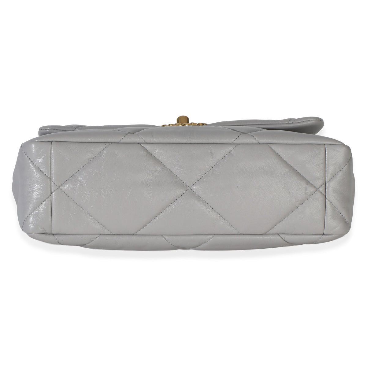 Chanel Grey Quilted Lambskin Large  19 Flap Bag Handbag 5