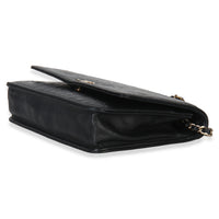 Chanel Black Camellia Lambskin Wallet on Chain Handbag 6