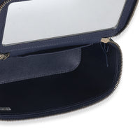 Chanel Navy Quilted Lambskin Top Handle Vanity Case With Chain Handbag ad1