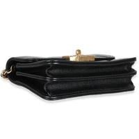 Chanel Black Quilted Calfskin Strass Mini Flap Bag Handbag clasp