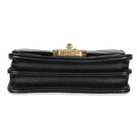 Chanel Black Quilted Calfskin Strass Mini Flap Bag Handbag stamp