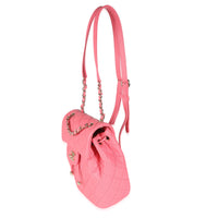 Chanel Pink Quilted Caviar Drawstring Backpack Handbag Handbag box