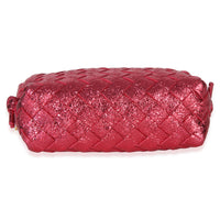 Bottega Veneta Pink Intrecciato Nappa Foil Mini Loop Camera Crossbody Bag Handbag 5
