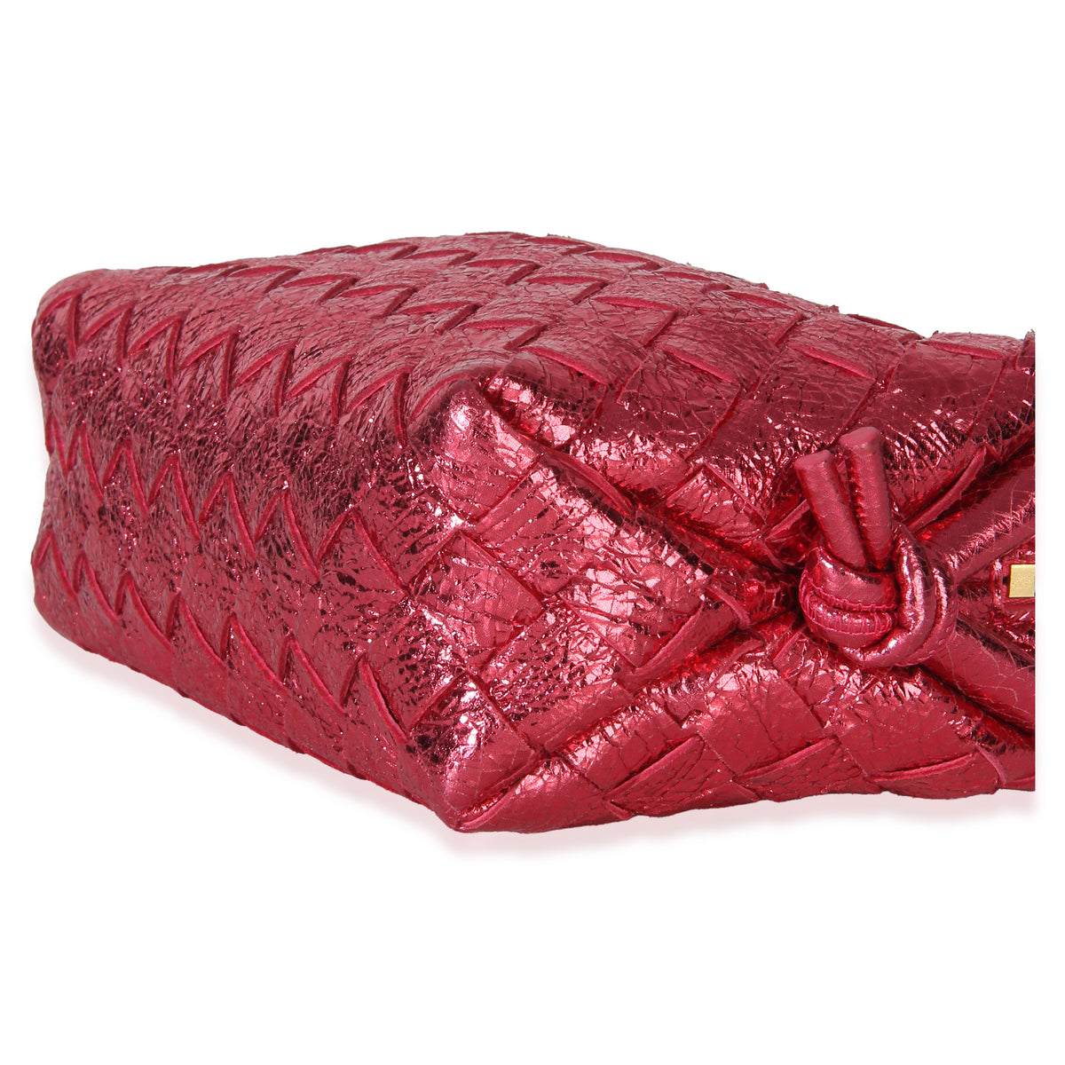 Bottega Veneta Pink Intrecciato Nappa Foil Mini Loop Camera Crossbody Bag Handbag 6