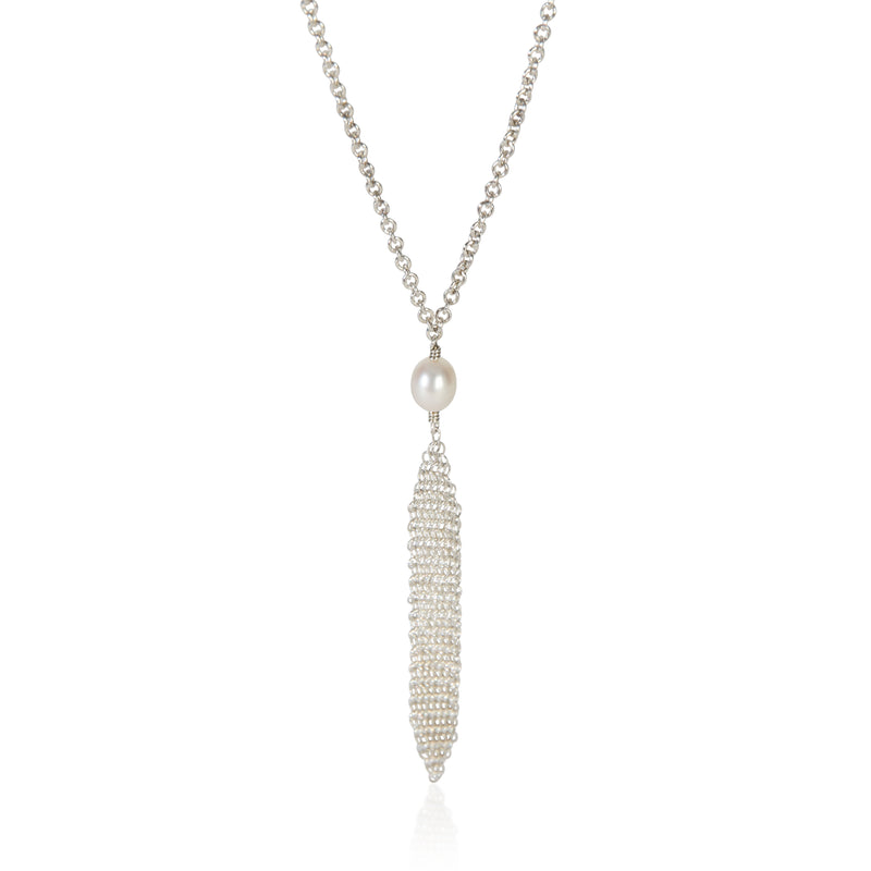 Tiffany & Co. Sterling Silver Pearl Tassel Pendant fv
