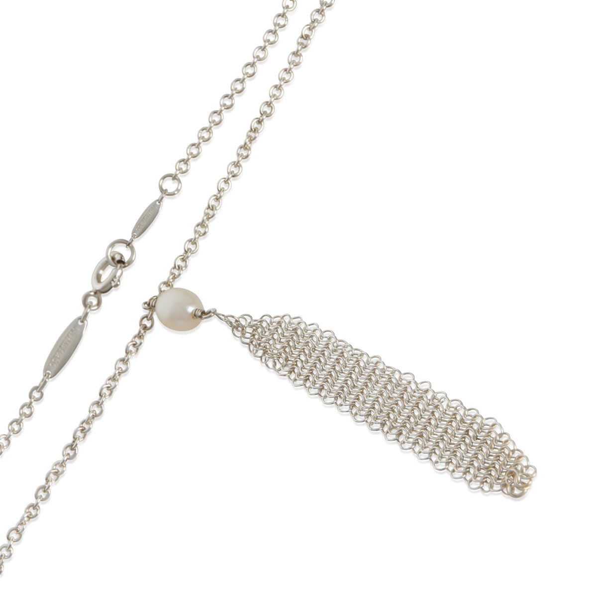 Tiffany & Co. Sterling Silver Pearl Tassel Pendant 2