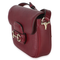 Gucci Red Soft Calfskin Horsebit 1955 Small Shoulder Bag Handbag 2
