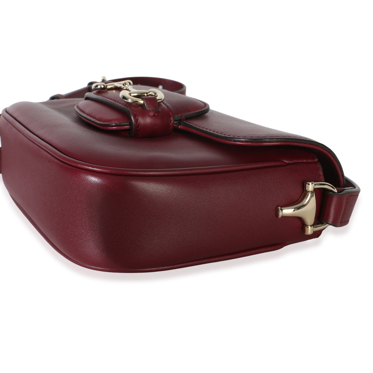 Gucci Red Soft Calfskin Horsebit 1955 Small Shoulder Bag Handbag 6