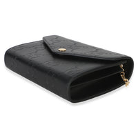 Gucci Black Calfskin GG Debossed Chain Wallet Handbag 6