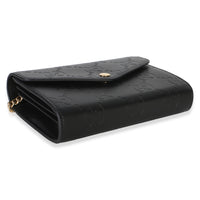 Gucci Black Calfskin GG Debossed Chain Wallet Handbag 7
