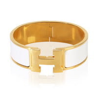 Hermès Gold Plated  Clic Clac In Blanc Bracelet id