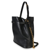 Christian Dior Black Calfskin CD Embossed Large C'est Chain Bucket Bag Handbag 2