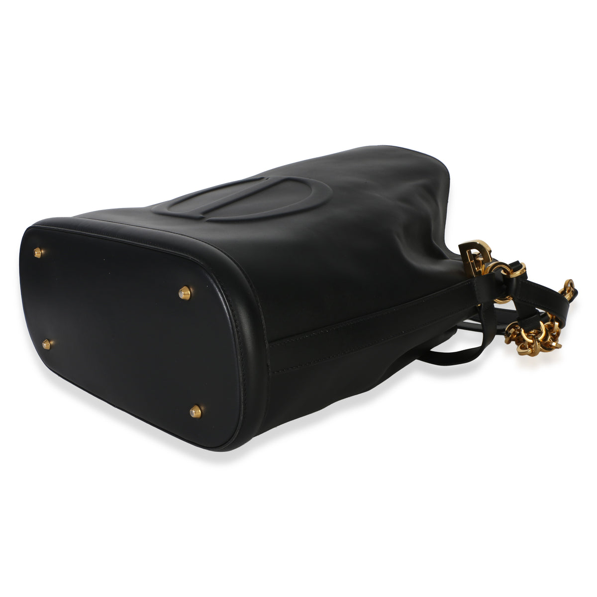 Christian Dior Black Calfskin CD Embossed Large C'est Chain Bucket Bag Handbag 6