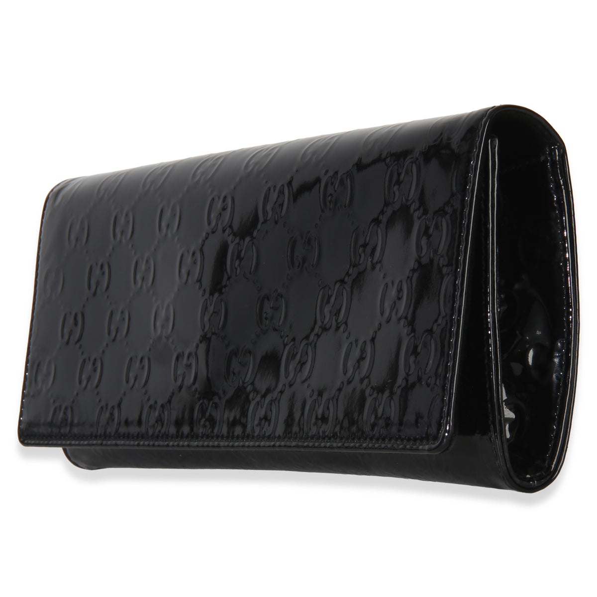 Gucci Black Microguccissima Patent Broadway Clutch Handbag 2