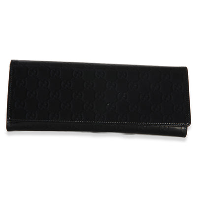 Gucci Black Microguccissima Patent Broadway Clutch Handbag fv
