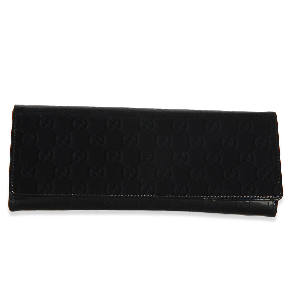 Gucci Black Microguccissima Patent Broadway Clutch Handbag id