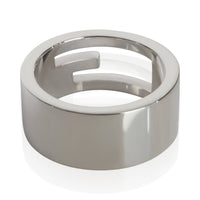 Gucci Sterling Silver  Narrow Cutout G Ring 3