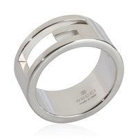 Gucci Sterling Silver  Narrow Cutout G Ring 4