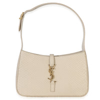 Saint Laurent Creme Python Le 5 a 7 Hobo Handbag id