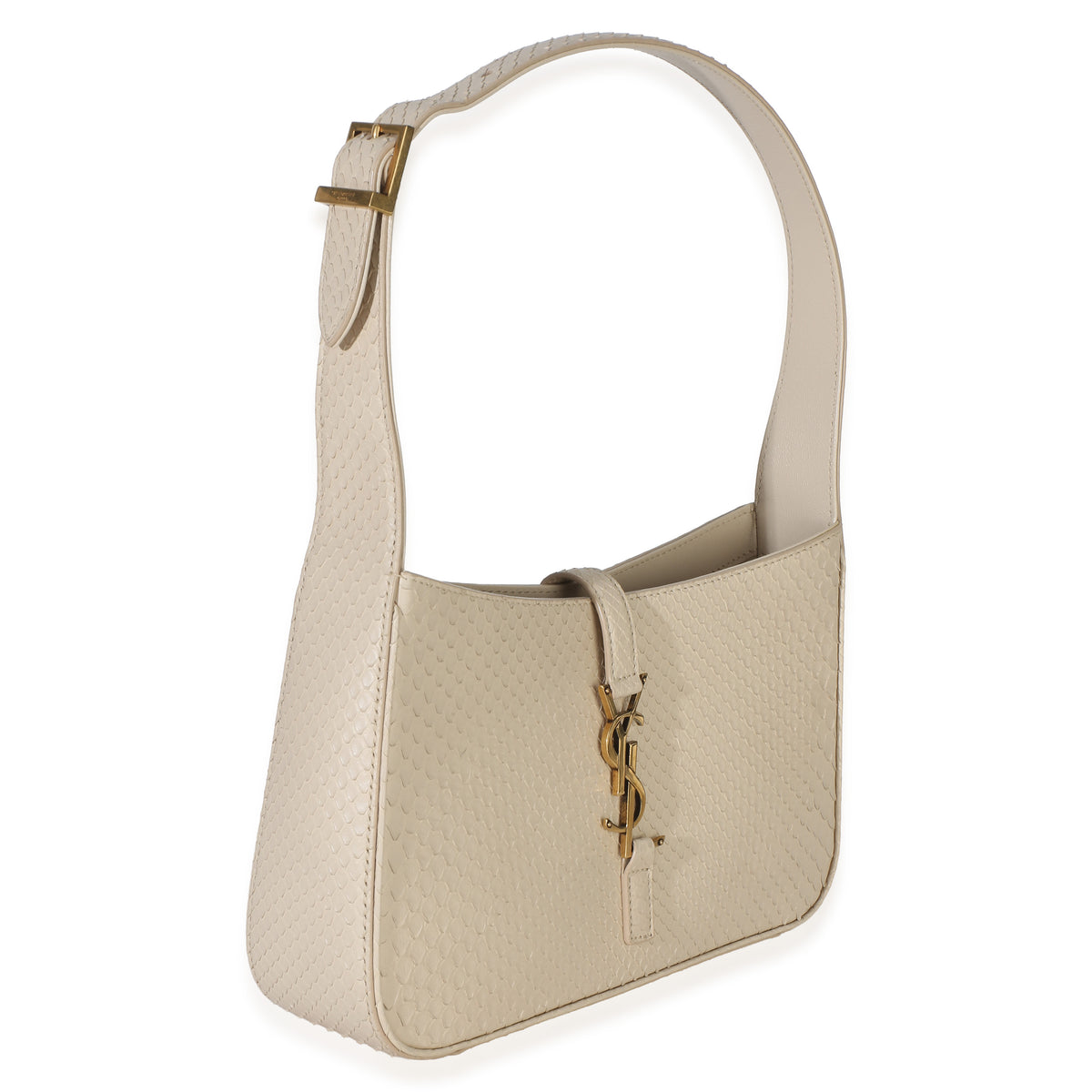 Saint Laurent Creme Python Le 5 a 7 Hobo Handbag 3