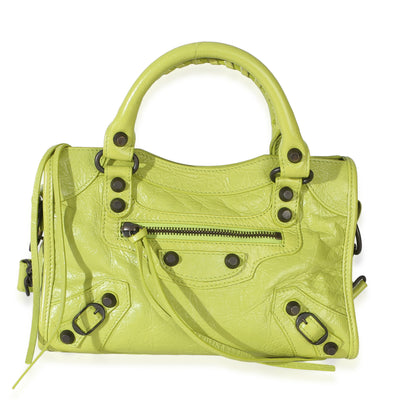 Balenciaga Pistache Agneau Arena Classic Hardware Mini Le City Bag Handbag fv