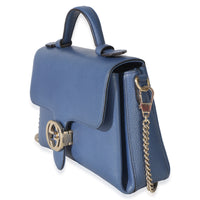Gucci Blue Dollar Calfskin Interlocking GG Top Handle Bag Handbag 2