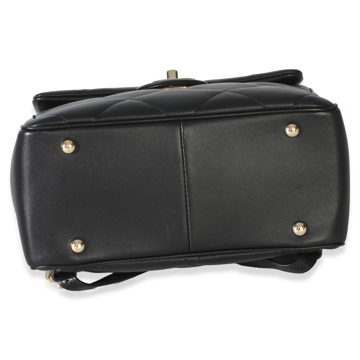 Chanel Black Quilted Lambskin CC Easy Carry Backpack Handbag 6