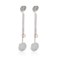 Hermès Rose Gold & Sterling Silver  Ex Libris Drop Earrings 4