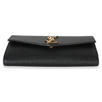 Saint Laurent Black Grain de Poudre Uptown Chain Wallet Handbag 5