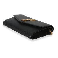 Saint Laurent Black Grain de Poudre Uptown Chain Wallet Handbag 6