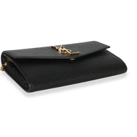 Saint Laurent Black Grain de Poudre Uptown Chain Wallet Handbag 7