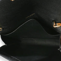 Saint Laurent Black Grain de Poudre Uptown Chain Wallet Handbag 9